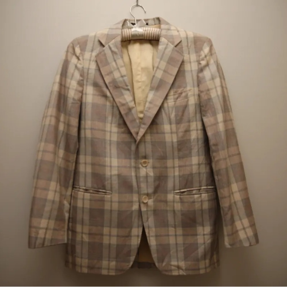 Plaid oversized blazer